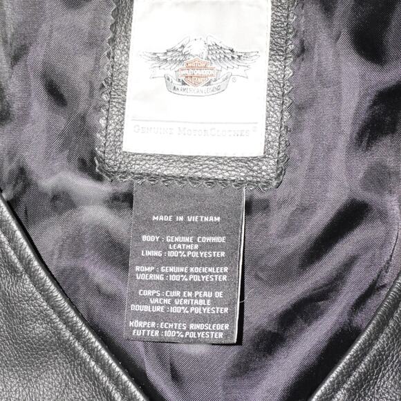 Harley-Davidson Women’s Genuine Leather Lace-Up Motorcycle Vest Size M - Picture 7 of 11